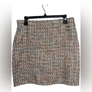 Venus Rainbow‎ Multicolor Tweed Mini Skirt Size 10